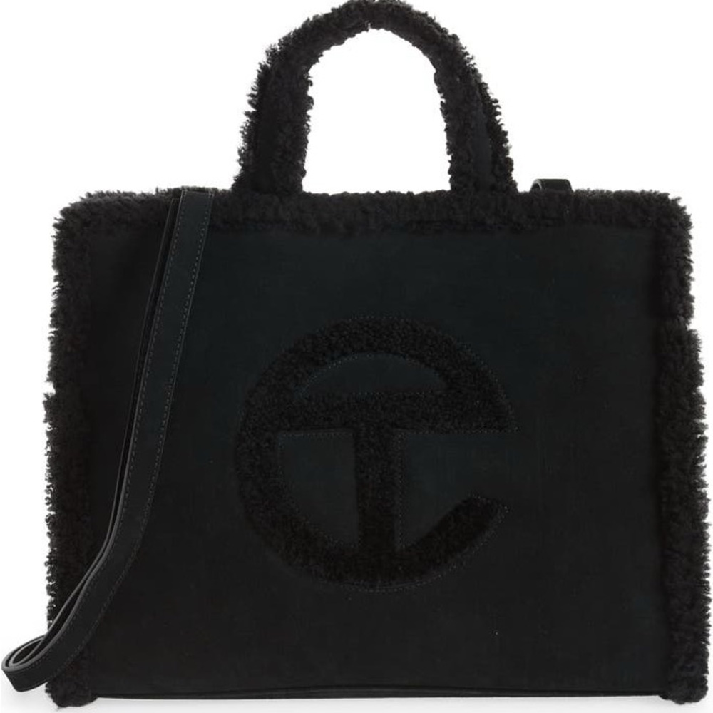 Telfar X Ugg Black Shearling Tote Bag